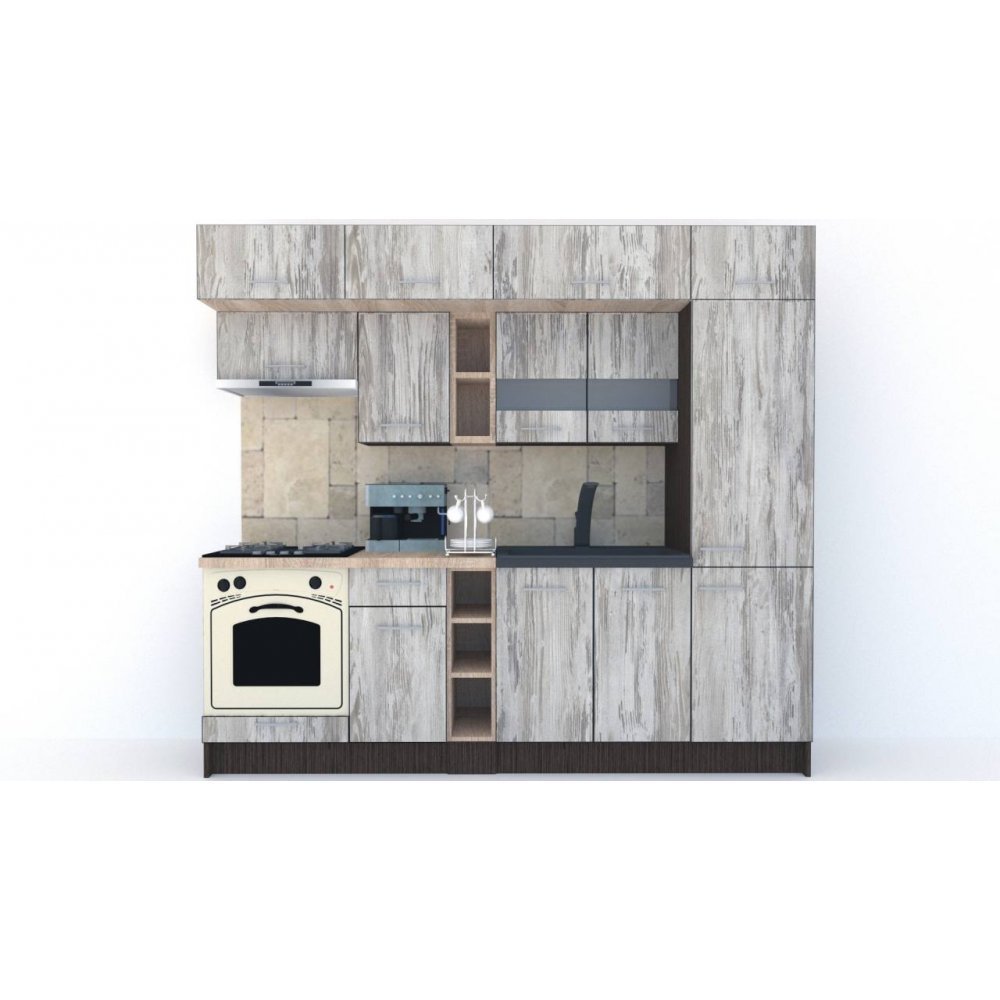 Bucatarie BIGMAR 250 A Wenge / Decor K084