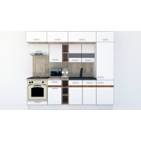 Bucatarie BIGMAR 250 A Alb / Decor Alb