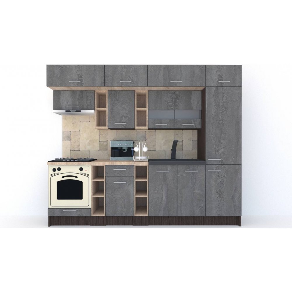 Bucatarie BIGMAR 270 A Wenge / Decor K352