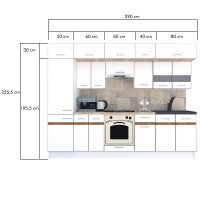 Bucatarie BIGMAR 290 4A2 Wenge / Decor K001