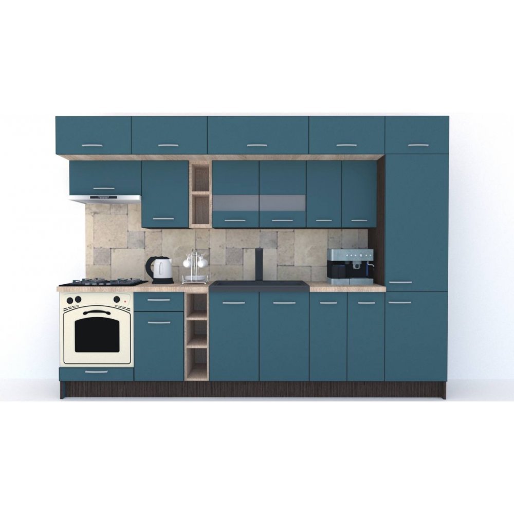 Bucatarie BIGMAR 310 A Wenge / Decor 0244