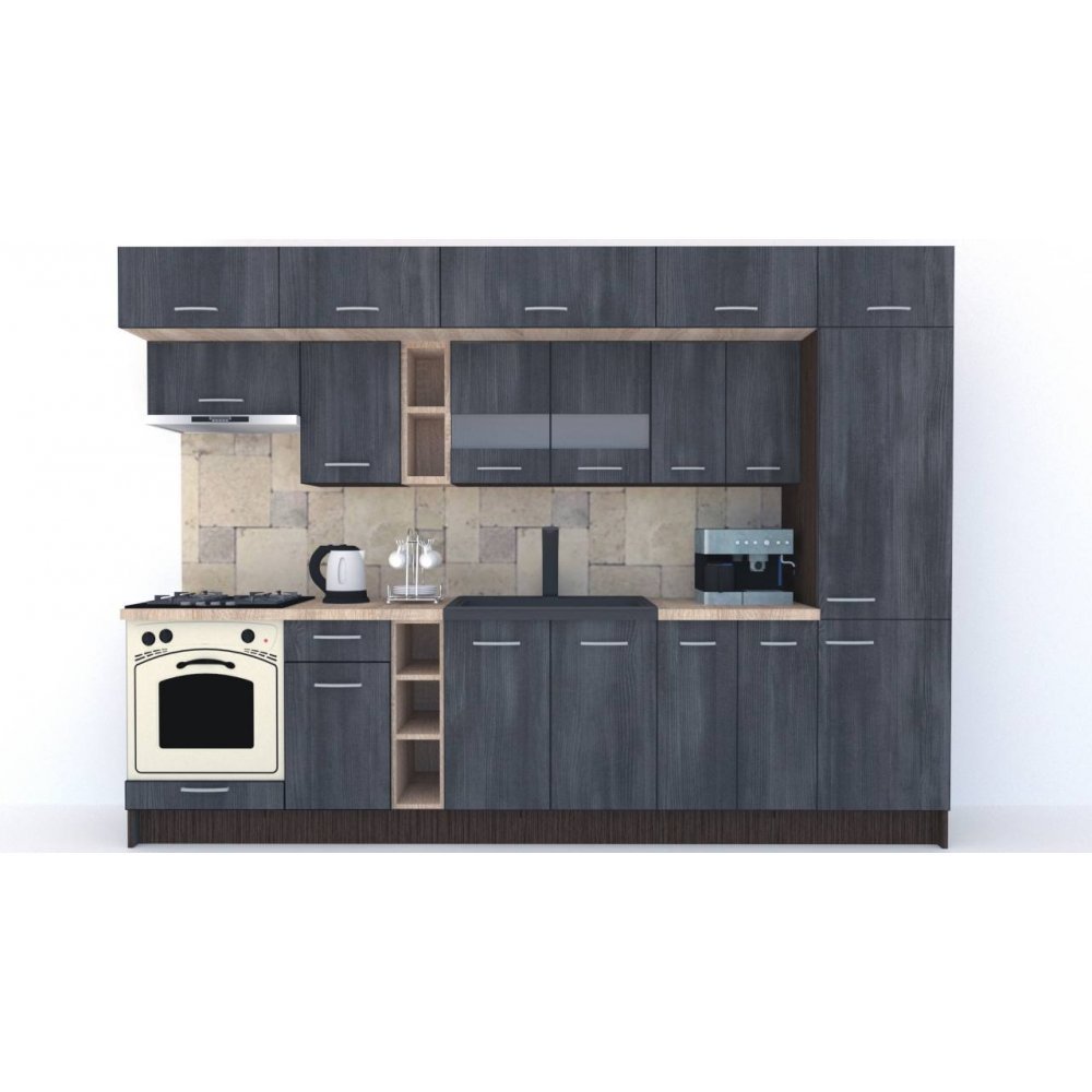 Bucatarie BIGMAR 310 A Wenge / Decor 8509
