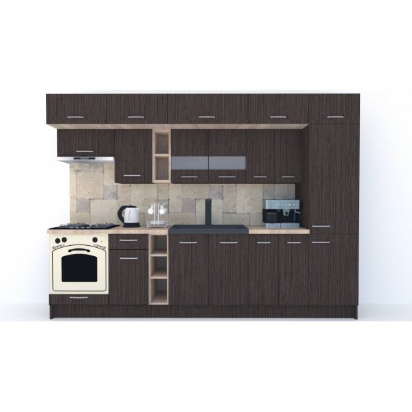 Bucatarie BIGMAR 310 A Wenge / Decor 8548