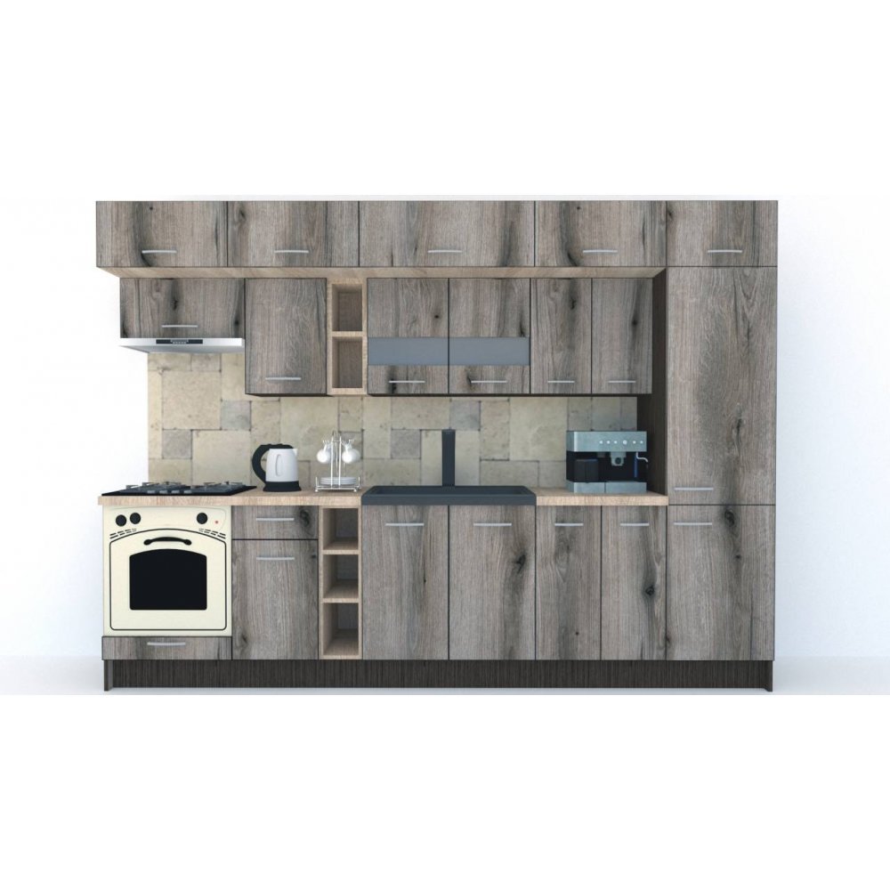 Bucatarie BIGMAR 310 A Wenge / Decor K366