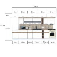 Bucatarie BIGMAR 370 B Wenge / Decor 0164