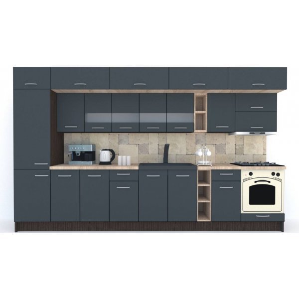 Bucatarie BIGMAR 370 B Wenge / Decor 0164