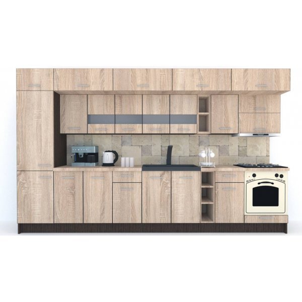 Bucatarie BIGMAR 370 B Wenge / Decor 3025