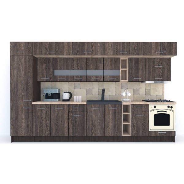 Bucatarie BIGMAR 370 B Wenge / Decor 7648