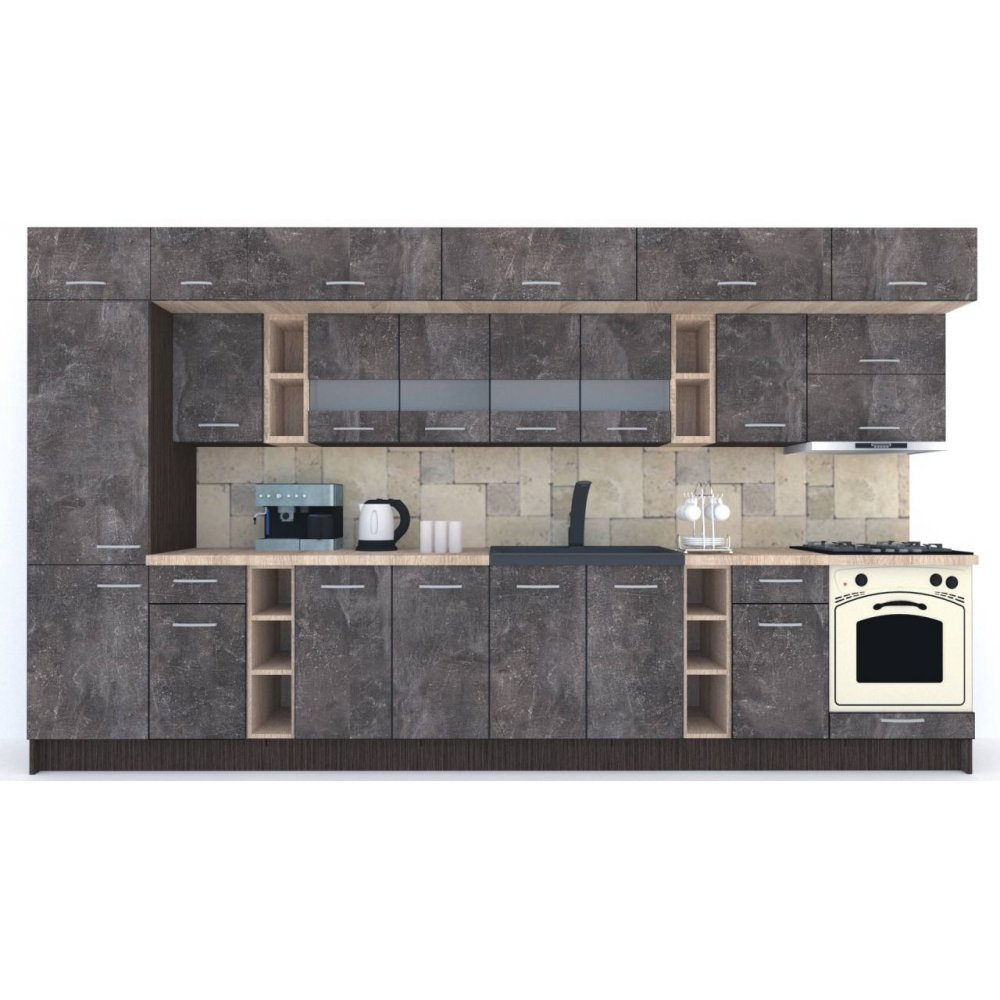 Bucatarie BIGMAR 390 B Wenge / Decor 4299
