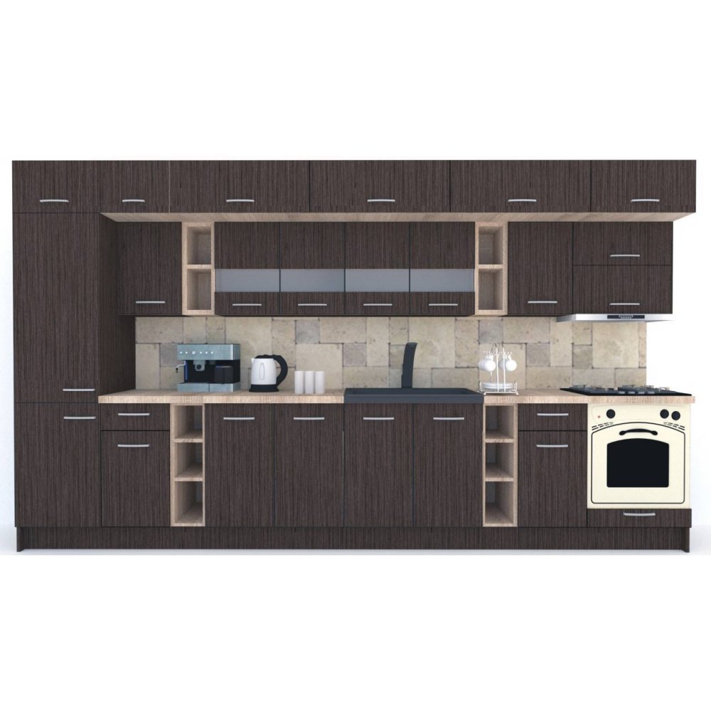 Bucatarie BIGMAR 390 B Wenge / Decor 8548