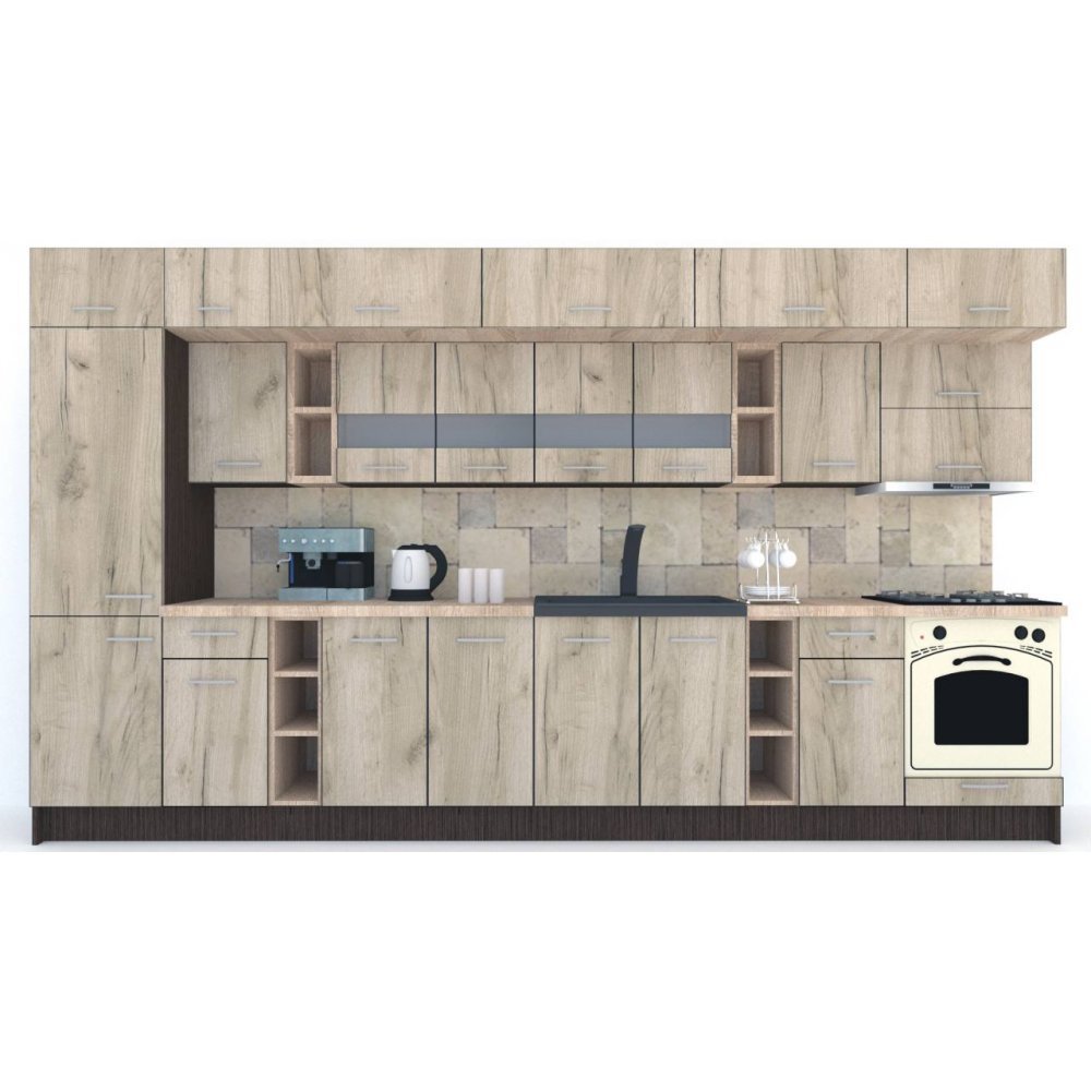 Bucatarie BIGMAR 390 B Wenge / Decor K002