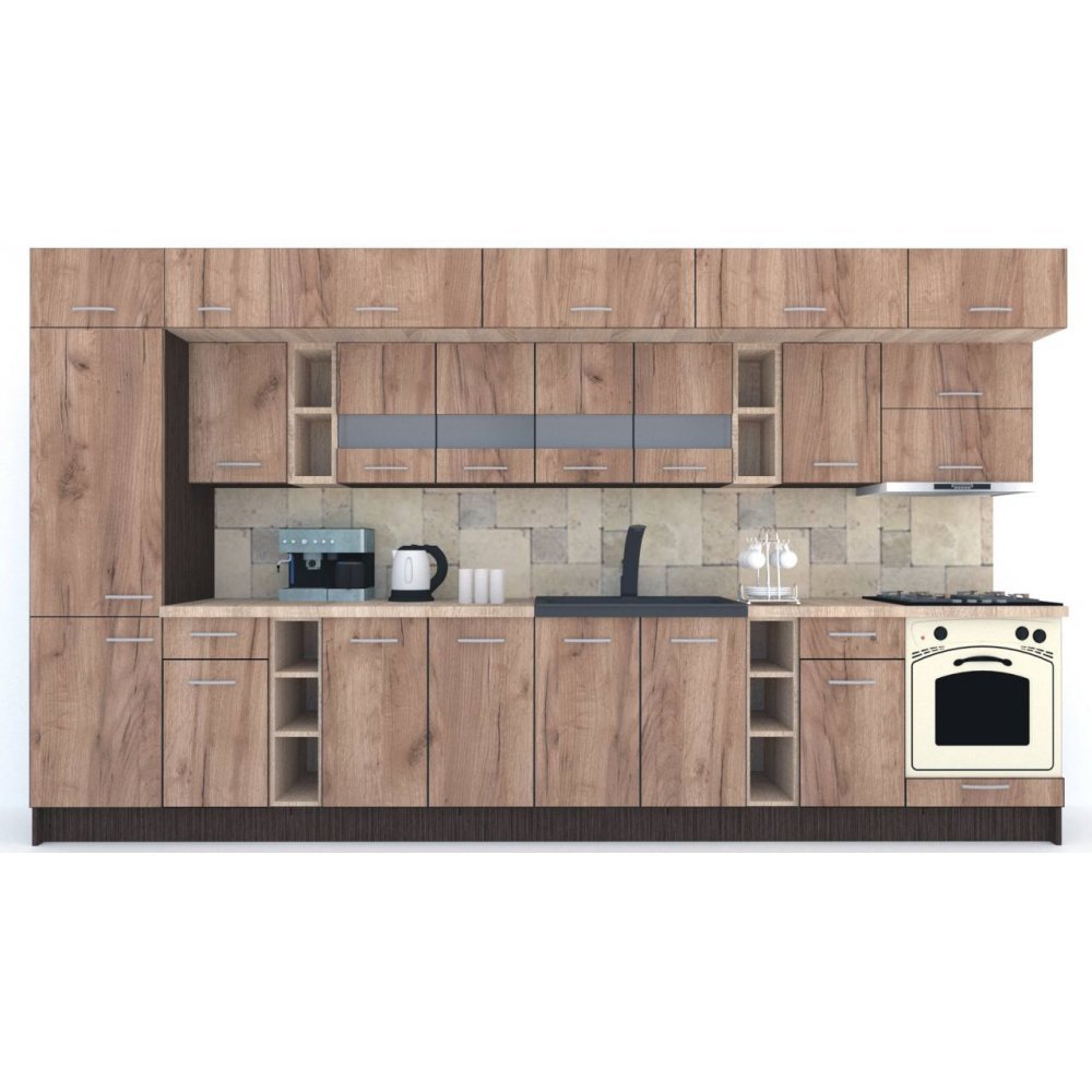 Bucatarie BIGMAR 390 B Wenge / Decor K004
