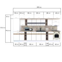 Bucatarie BIGMAR 390 B Wenge / Decor K010