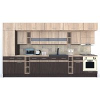Bucatarie BIGMAR 390 B Wenge / Stejar Sonoma