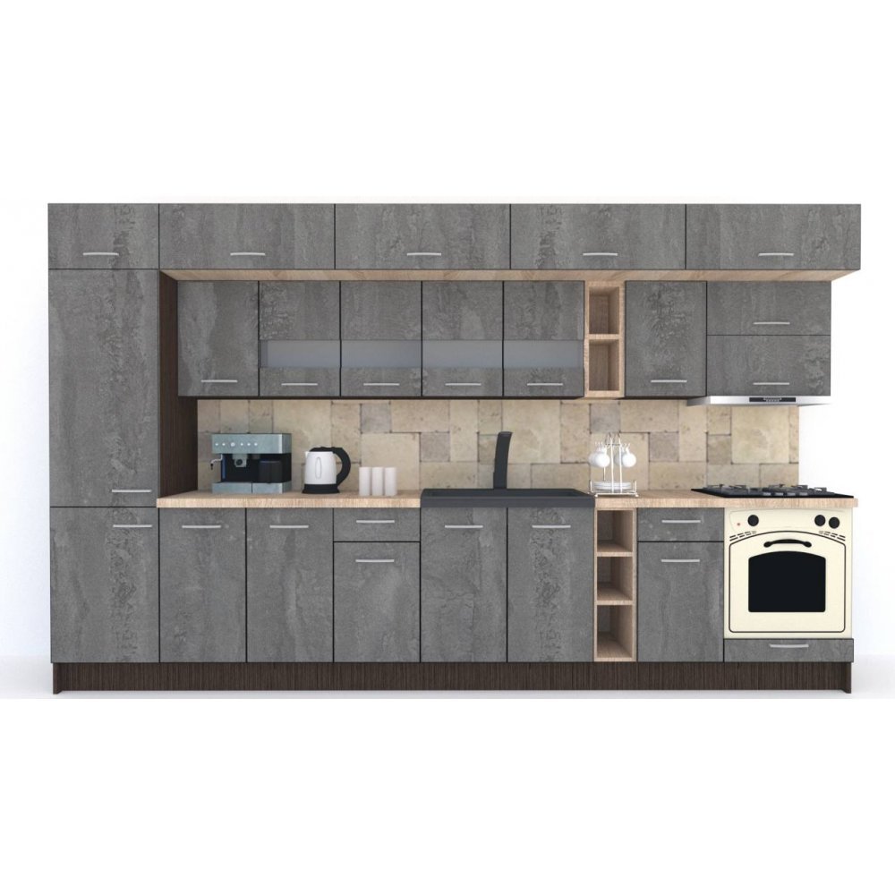 Bucatarie BIGMAR 370 B Wenge / Decor K352