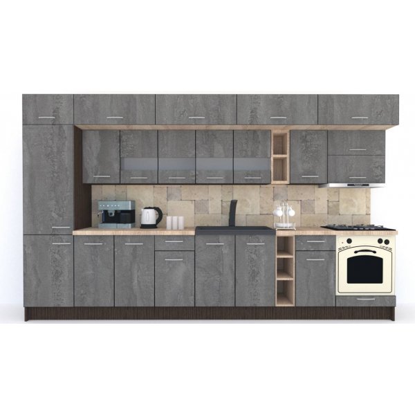 Bucatarie BIGMAR 370 B Wenge / Decor K352