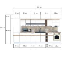 Bucatarie BIGMAR 370 B Wenge / Decor K365