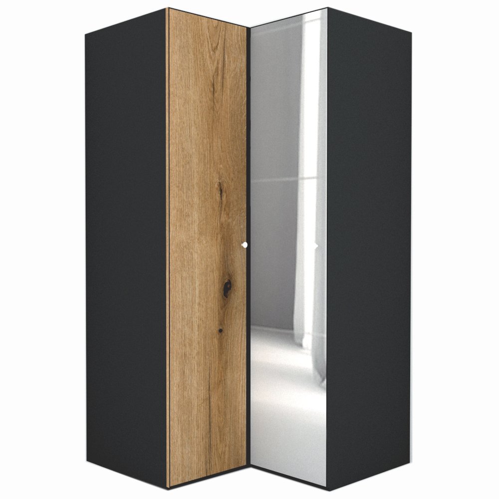 Dulap de Colt LEX Model B 120-117-218 GRI/DECOR K365/OGLINDA