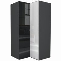 Dulap de Colt LEX Model B 120-117-218 GRI/NEGRU LUCIOS/GRI LUCIOS