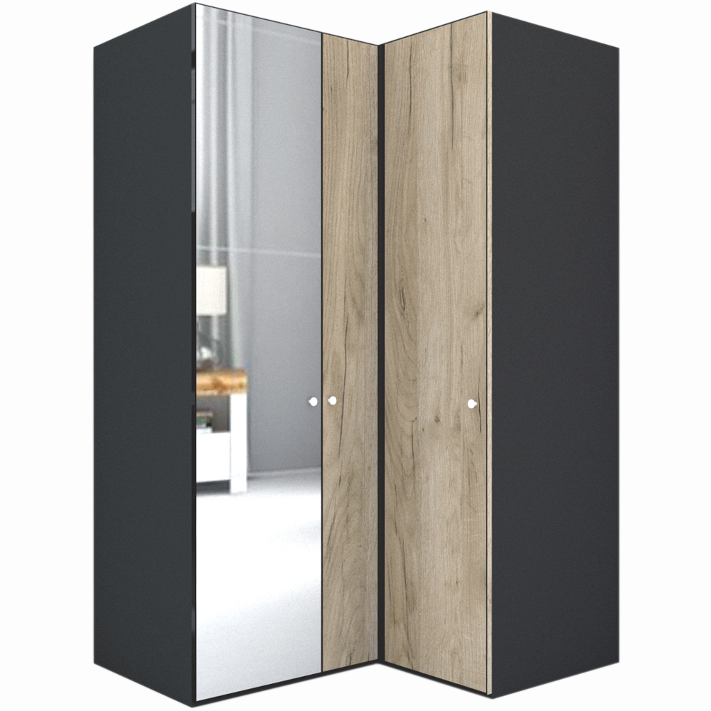 Dulap de Colt LEX Model B 145-117-218 GRI/DECOR K002/OGLINDA