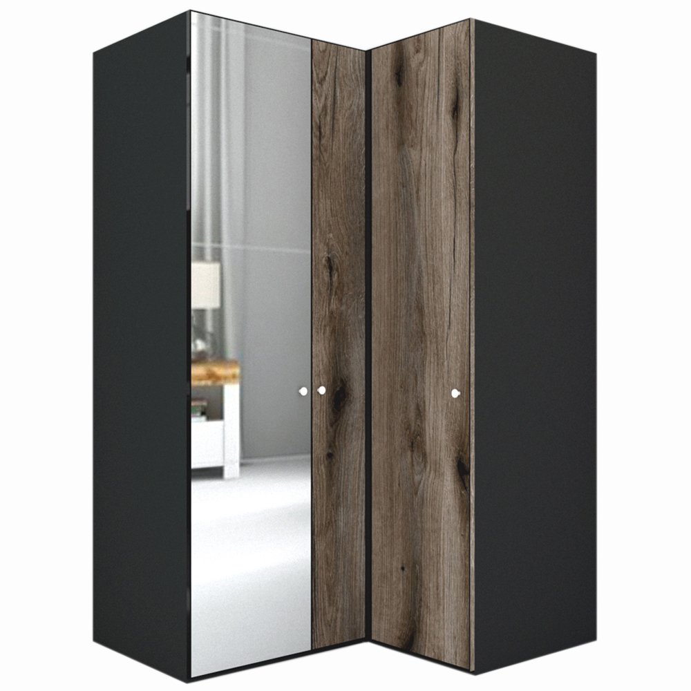 Dulap de Colt LEX Model B 145-117-218 GRI/DECOR K366/OGLINDA