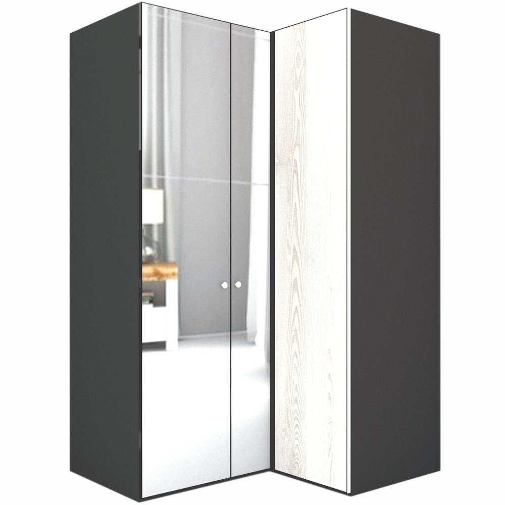 Dulap de Colt LEX Model B 145-117-218 GRI/DECOR K010 OGLINDA/OGLINDA