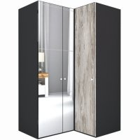 Dulap de Colt LEX Model B 145-117-218 GRI/DECOR K084 OGLINDA/OGLINDA