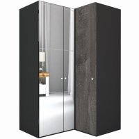 Dulap de Colt LEX Model B 145-117-240 GRI/DECOR K352 OGLINDA/OGLINDA