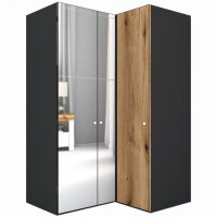 Dulap de Colt LEX Model B 145-117-240 GRI/DECOR K365 OGLINDA/OGLINDA