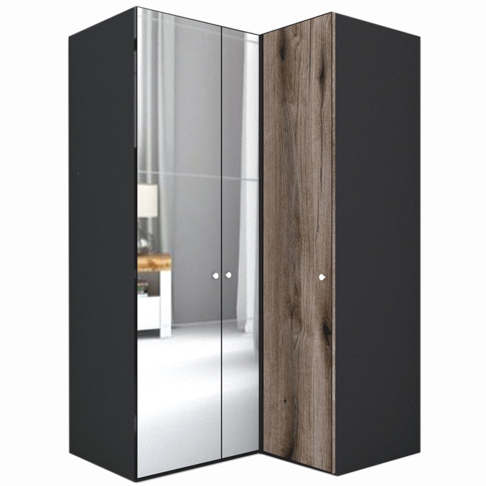 Dulap de Colt LEX Model B 145-117-240 GRI/DECOR K366 OGLINDA/OGLINDA