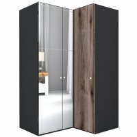 Dulap de Colt LEX Model B 145-117-240 GRI/DECOR K366 OGLINDA/OGLINDA