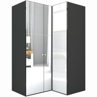 Dulap de Colt LEX Model B 145-117-240 GRI/GRI LUCIOS OGLINDA/OGLINDA