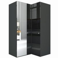 Dulap de Colt LEX Model B 145-117-240 GRI/NEGRU LUCIOS/OGLINDA