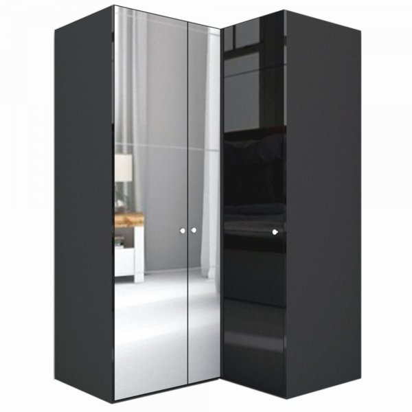Dulap de Colt LEX Model B 145-117-240 GRI/NEGRU LUCIOS OGLINDA/OGLINDA