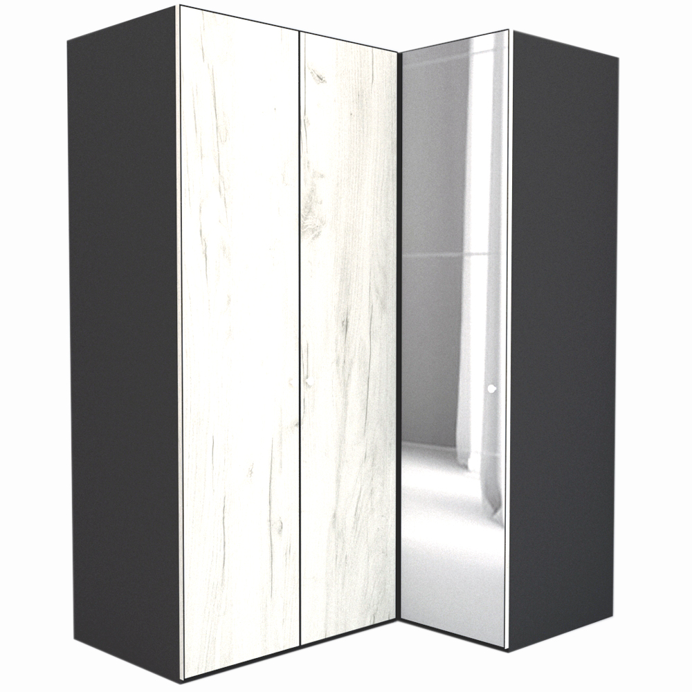 Dulap de Colt LEX Model B 170-117-218 GRI/DECOR K001/OGLINDA