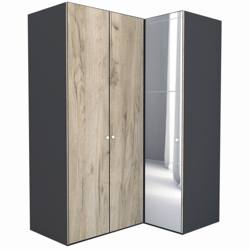 Dulap de Colt LEX Model B 170-117-218 GRI/DECOR K002/OGLINDA