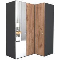 Dulap de Colt LEX Model B 170-117-218 GRI/DECOR K004 OGLINDA/OGLINDA