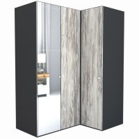 Dulap de Colt LEX Model B 170-117-218 GRI/DECOR K084 OGLINDA/OGLINDA