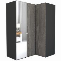 Dulap de Colt LEX Model B 170-117-218 GRI/DECOR K352 OGLINDA/OGLINDA