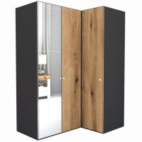 Dulap de Colt LEX Model B 170-117-218 GRI/DECOR K365 OGLINDA/OGLINDA