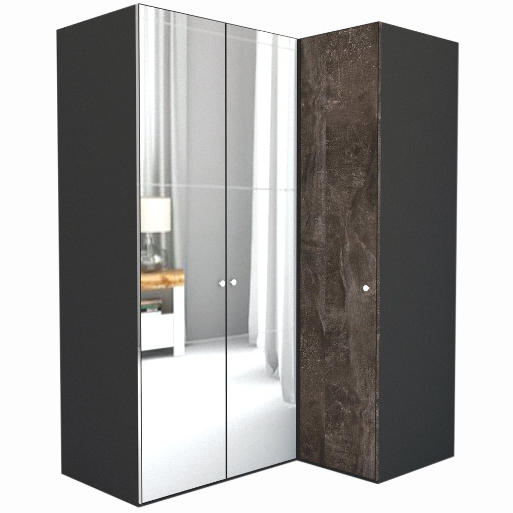 Dulap de Colt LEX Model B 170-117-218 GRI/OGLINDA/DECOR 4299