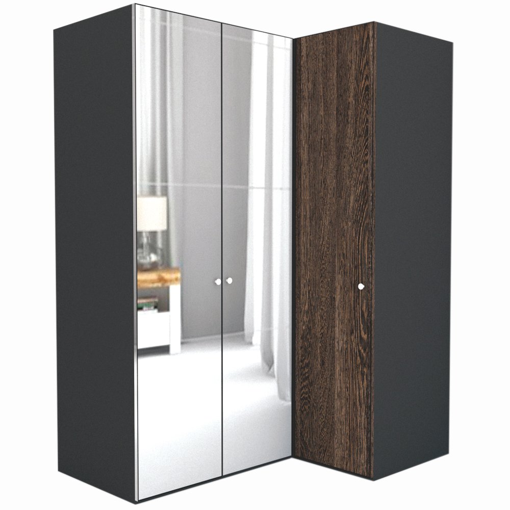 Dulap de Colt LEX Model B 170-117-218 GRI/OGLINDA/DECOR 7648
