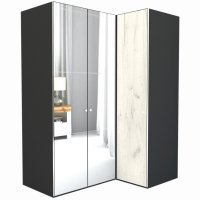 Dulap de Colt LEX Model B 170-117-218 GRI/OGLINDA/DECOR K001