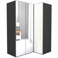 Dulap de Colt LEX Model B 170-117-218 GRI/OGLINDA/DECOR K010