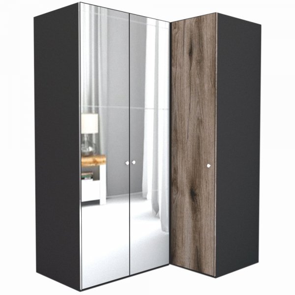 Dulap de Colt LEX Model B 170-117-218 GRI/OGLINDA/DECOR K366