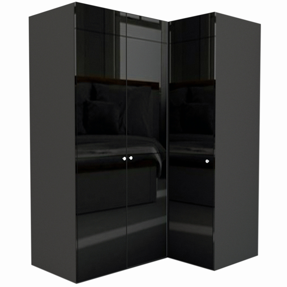 Dulap de Colt LEX Model B 170-117-218 GRI/NEGRU LUCIOS Dulap de Colt LEX Model B 170-117-218 GRI/NEGRU LUCIOS