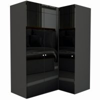 Dulap de Colt LEX Model B 170-117-218 GRI/NEGRU LUCIOS Dulap de Colt LEX Model B 170-117-218 GRI/NEGRU LUCIOS