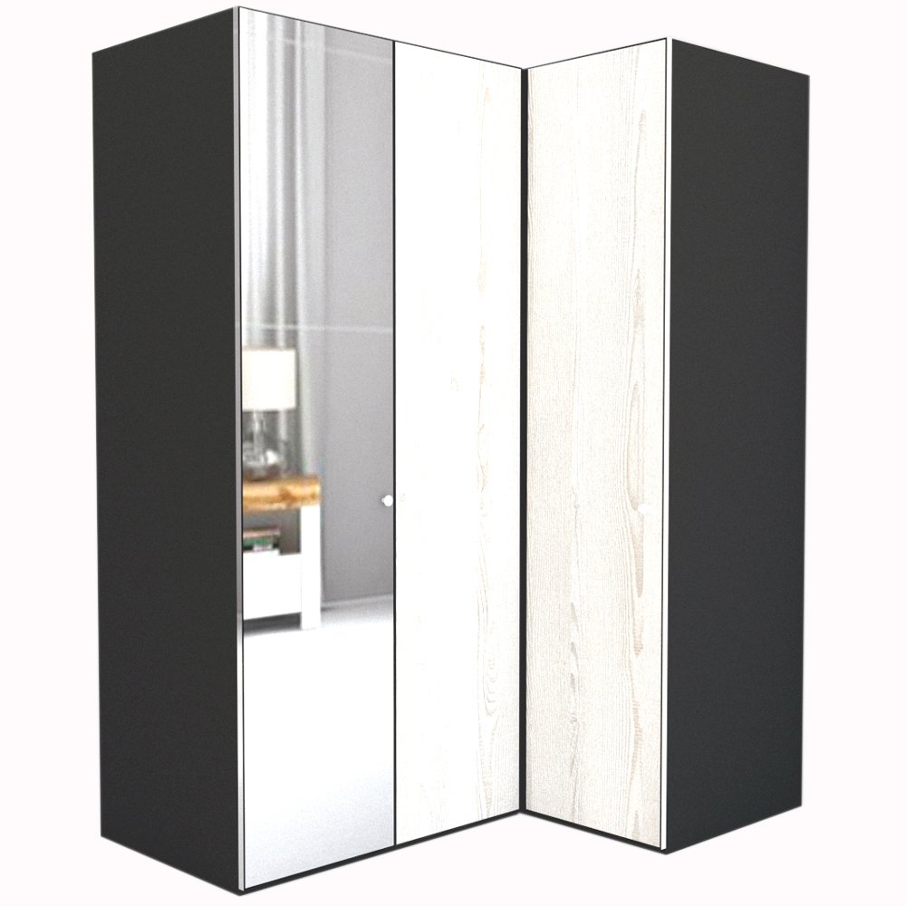 Dulap de Colt LEX Model B 170-117-240 GRI/DECOR K010 OGLINDA/OGLINDA