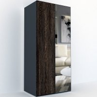 DULAP LEX 100-240-66 B GRI/DECOR 7648/OGLINDA