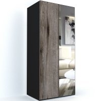 DULAP LEX 100-240-66 B GRI/DECOR K366/OGLINDA